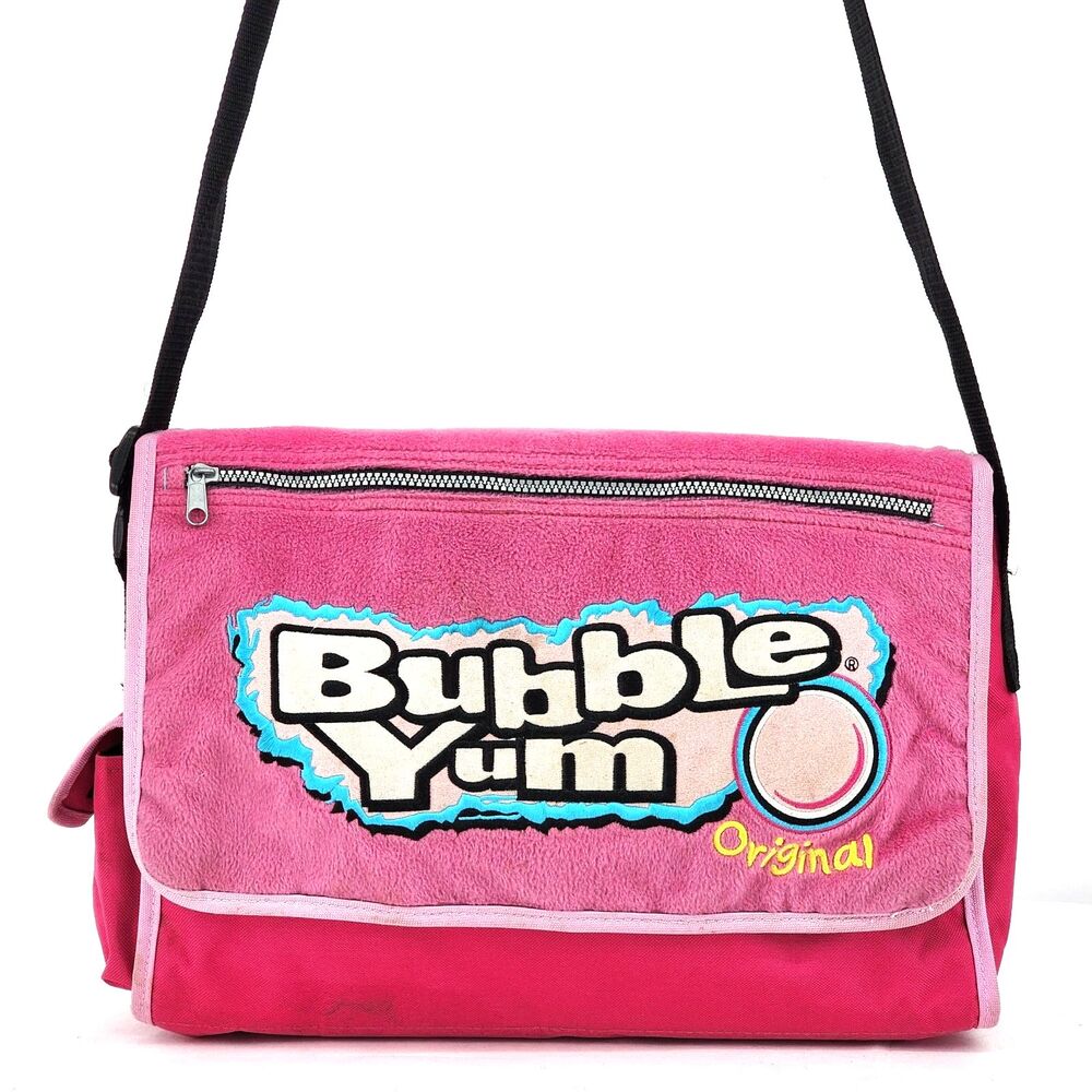 Bubble Yum Original Gum RARE Y2K 2008 Pink Messenger Bag - Picture 1 of 13